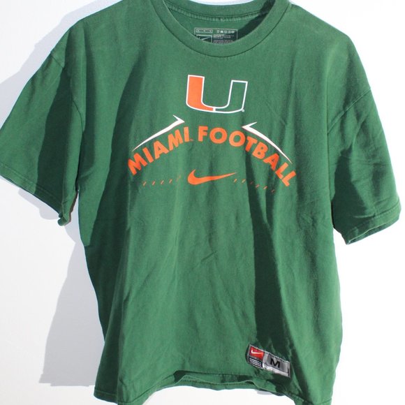 Nike Other - Vintage Miami Hurricanes Football Short Sleeve Tee